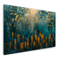Skyline Gold abstrakt und modern in Ölmalerei Wandbild