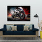 Sport Motorrad Geschwindigkeit in dynamischer Pop Art Wandbild