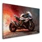Sportmotorrad Farbspritzer – Wandbild