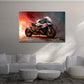 Sport Motorrad in Pop Art mit Farbspritzer Speed Wandbild