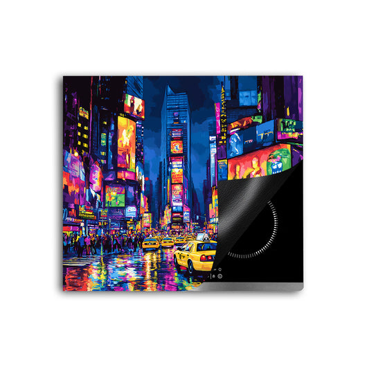 Städte New York Pop Art Herdabdeckplatte Induktionsschutz für Ceranfeld & Küche Deko