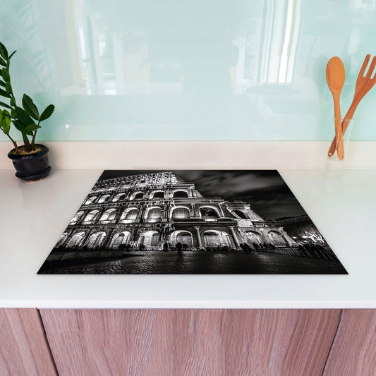 Städte Rom schwarz weiß Herdabdeckplatte Induktionsschutz für Ceranfeld & Küche Deko
