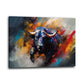 Stier Dynamik Explosion Pop Art Power Wandbild