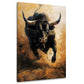 Stier Dynamik Gemälde modern in Ölmalerei Wandbild