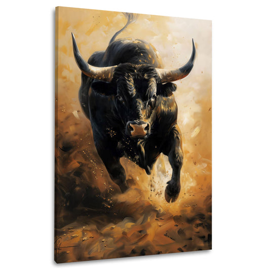 Stier dynamisches Gemälde modern in Ölmalerei Wandbild