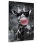 Stilvolle Giraffe mit Sonnenbrille und Kaugummi Wandbild
