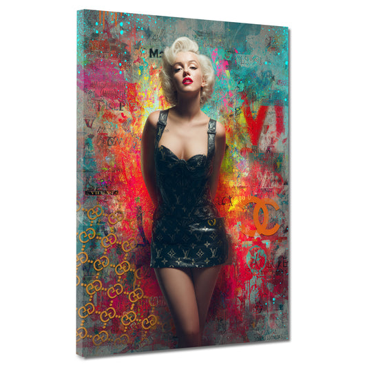 Pop Art Marilyn Luxus Fashion Style Wandbild