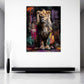 Stolzer Löwe Pop Art modern abstrakt Wandbild