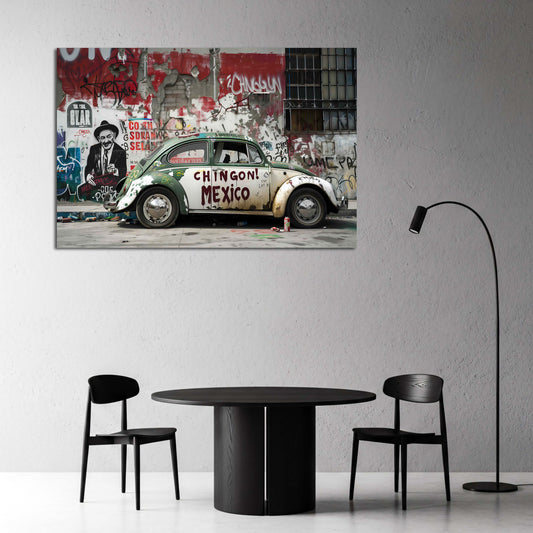 Street Art Auto Graffiti Mexiko Käfer Wandbild