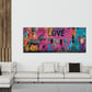Street Art Graffiti Zebra Love Schrift Mädchen Wäscheleine Wandbild