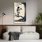 Street Art Kind mit Fisch am Baum BANKSY-ART Wandbild