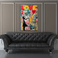 Street Art Mädchen Herzballon Love Dream Big Motivation Wandbild