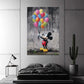 Street Art Micky bunt Ballons Graffiti Comic Wandbild