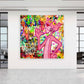Street Art Pink Panther Kunstwerk Wandbild