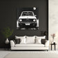 Street Art Retro Auto frontal bei Nacht BANKSY-ART Wandbild