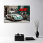Street Art VW Käfer Mexiko Graffiti Auto Wandbild