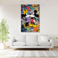 Süßes Maus Paar Pop Art mit roten Herzen Wandbild im Raum