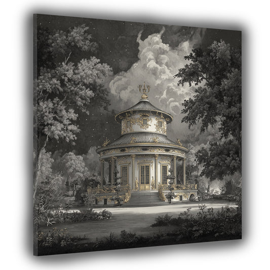 Teehaus Sanssouci Potsdam schwarz weiß Wandbild