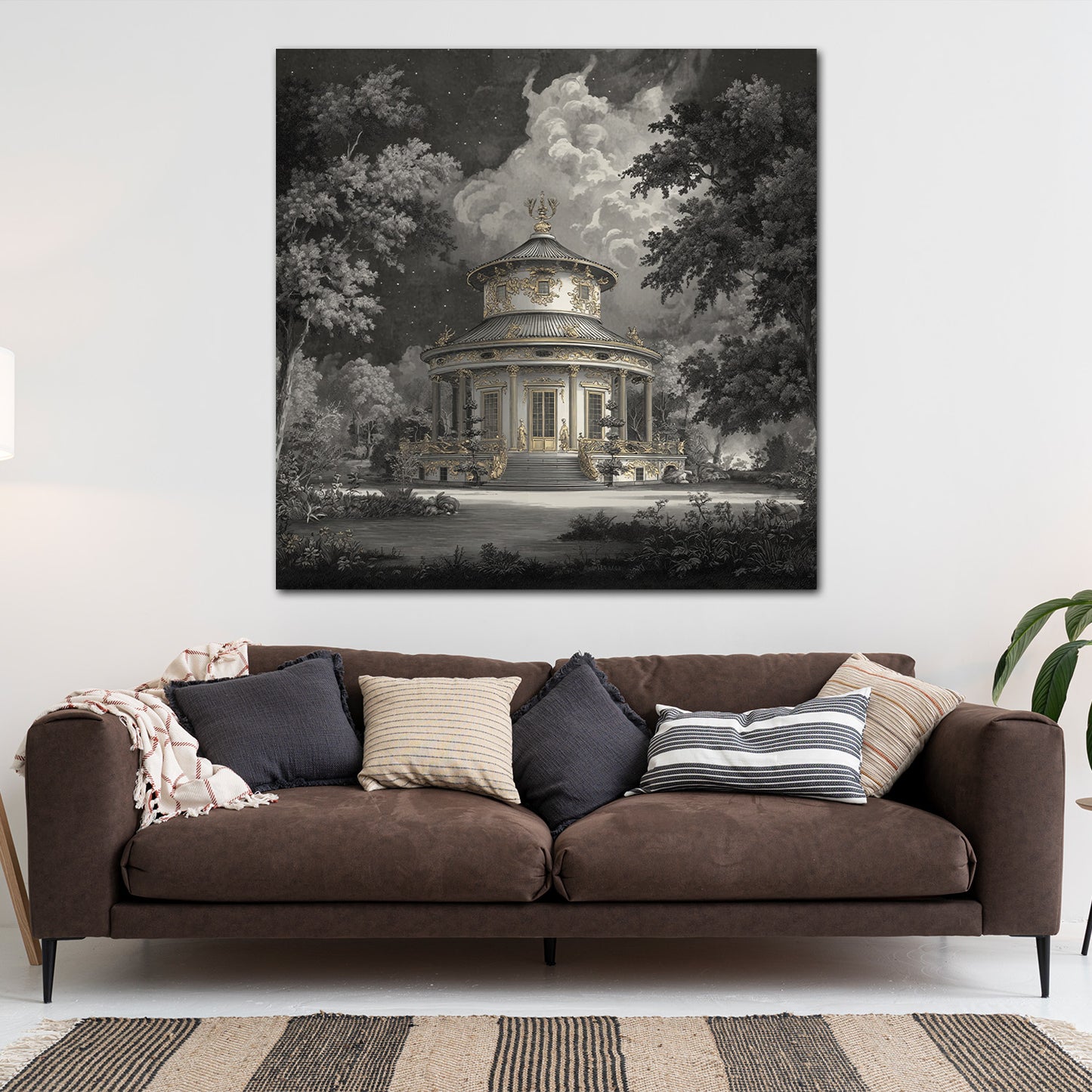 Teehaus Sanssouci Potsdam schwarz weiß Wandbild