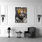 Tupac mit goldenem Bandana Wandbild