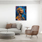 Tupac mit Mikrofon Pop Art Wandbild