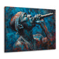 Tupac Portrait sanft blau in Pastelltönen Wandbild