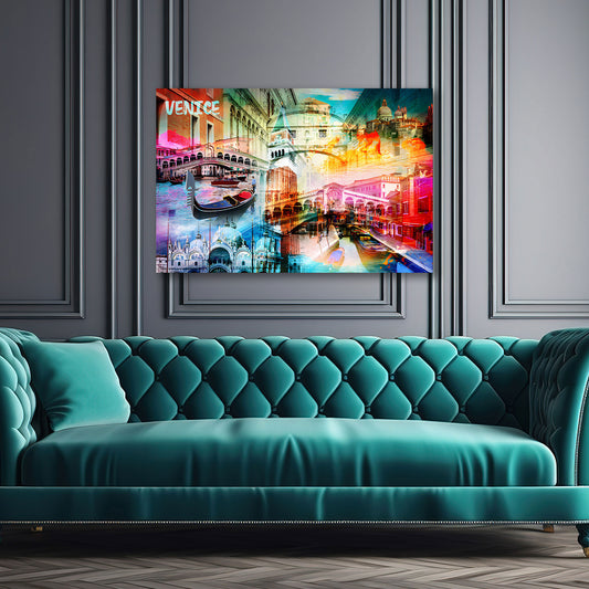 Venedig Gondeln Rialtobrücke Kanäle Architektur Wandbild