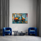 Abstrakte Vespa expressives Gemälde Wandbild
