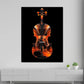 Violine Linien Kunst Musikdesign Wandbild