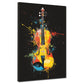 Violine Pop Art Musik Farbexplosion Wandbild