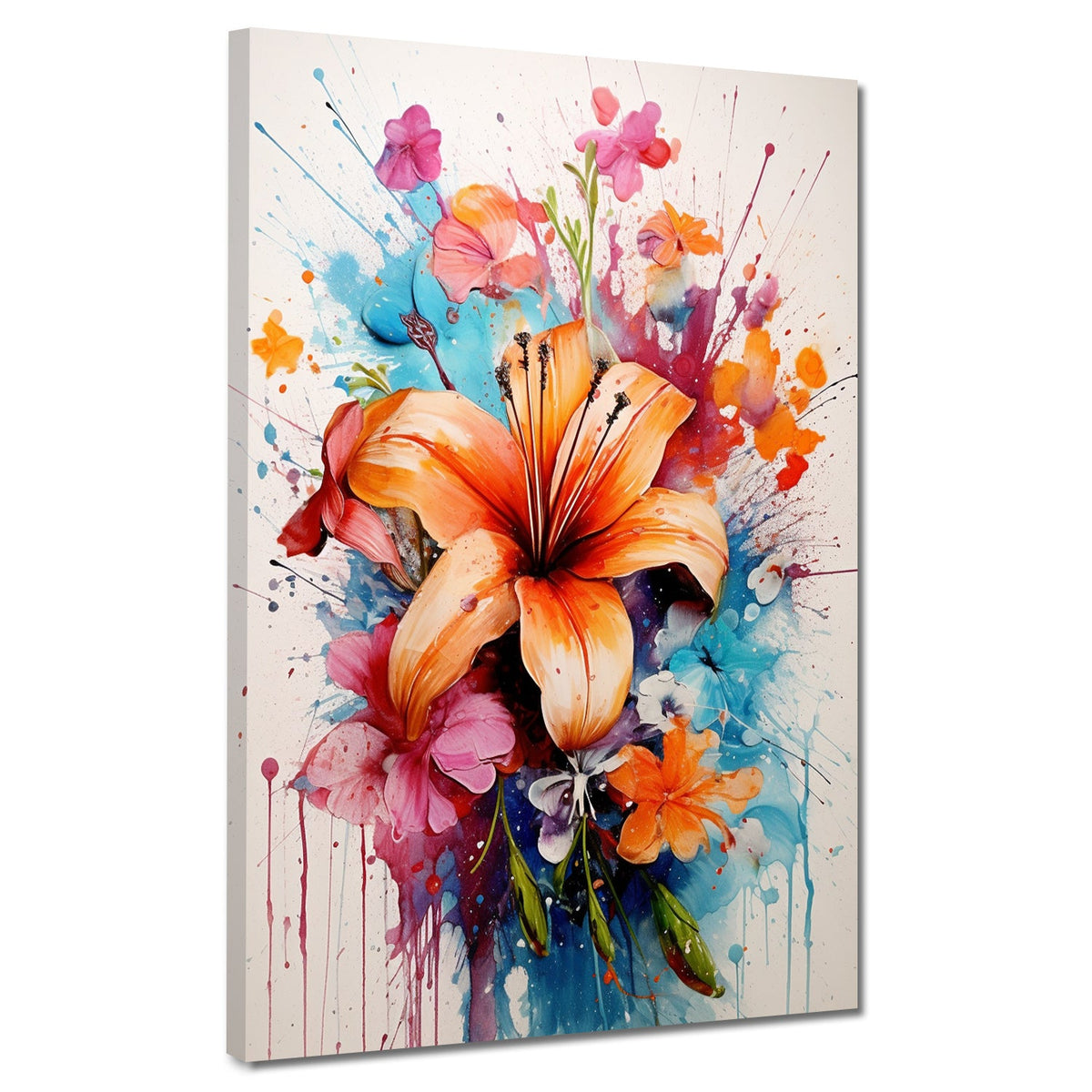 Blumen Abstract Splash – Wandbild