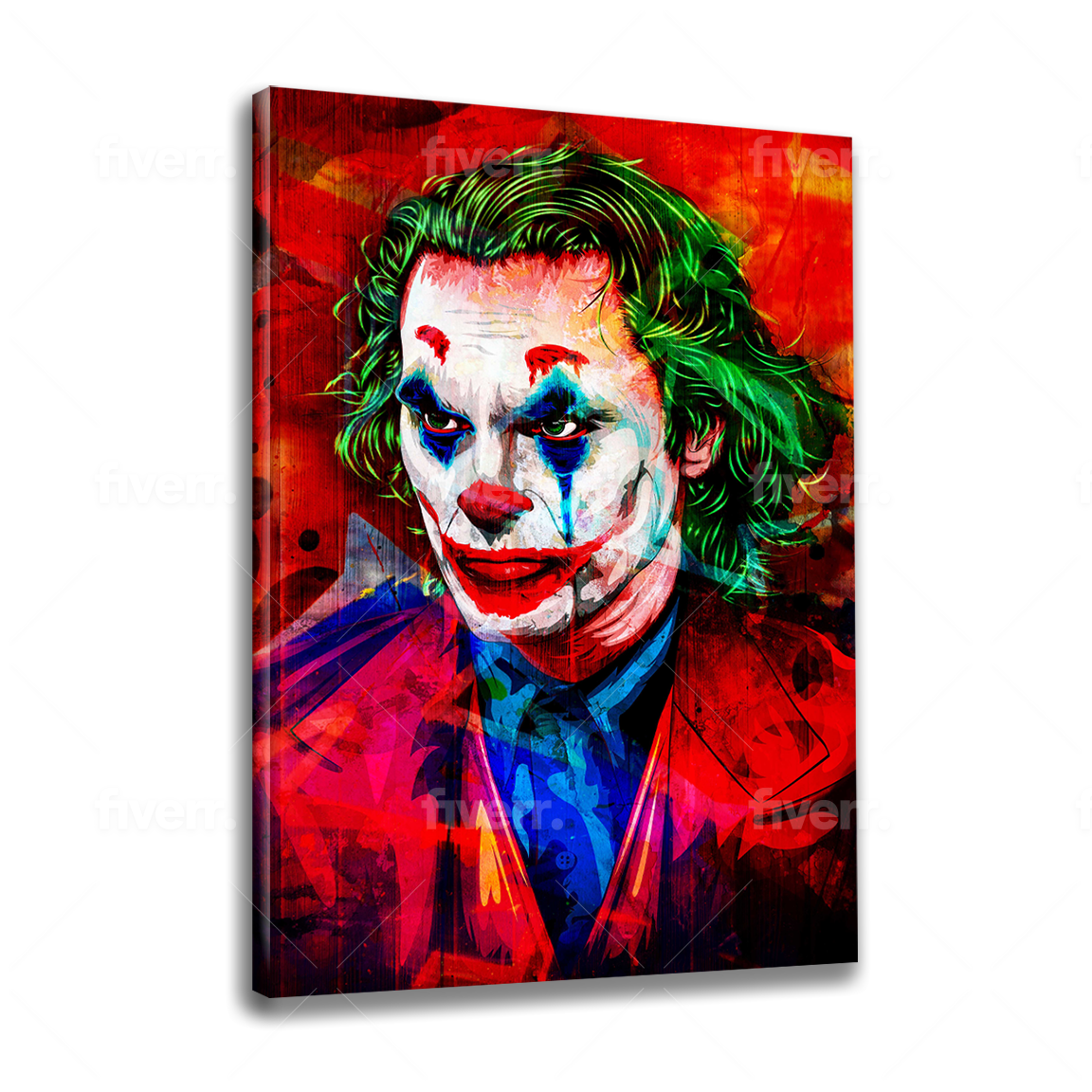 Wandbild Joker Pop Art Red Style