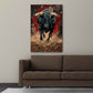 Wilder Stier Wandbild im Wohnzimmer