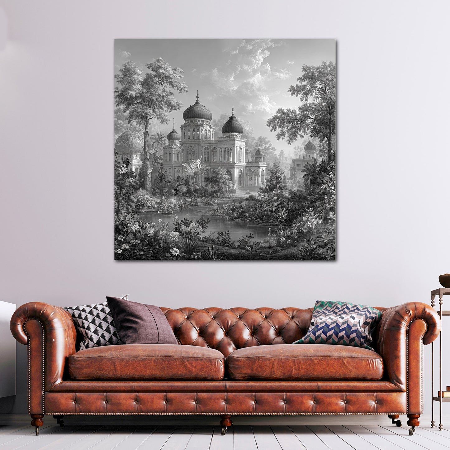 Wilhelma Stuttgart maurischer Stil schwarz weiß Wandbild