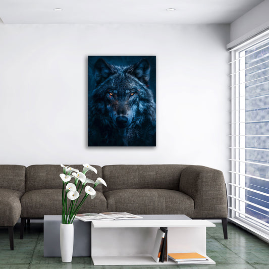 Wolf Porträt Nahaufnahme Wildtier Ausdruck Wandbild