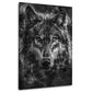 Wolf Porträt Realistische Zeichnung Wandbild