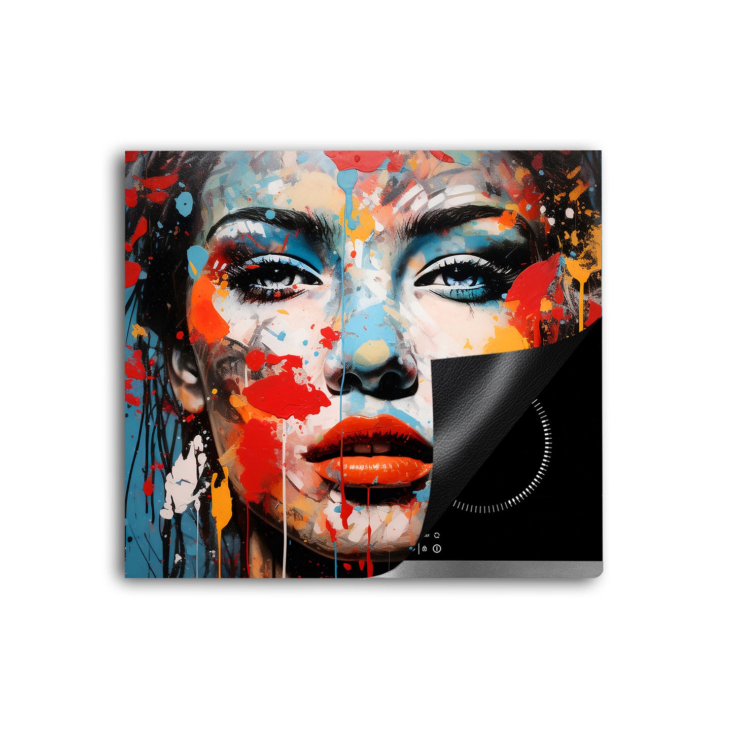 Wunderschöne Frau Pop Art Herdabdeckplatte Induktionsschutz für Ceranfeld & Küche Deko