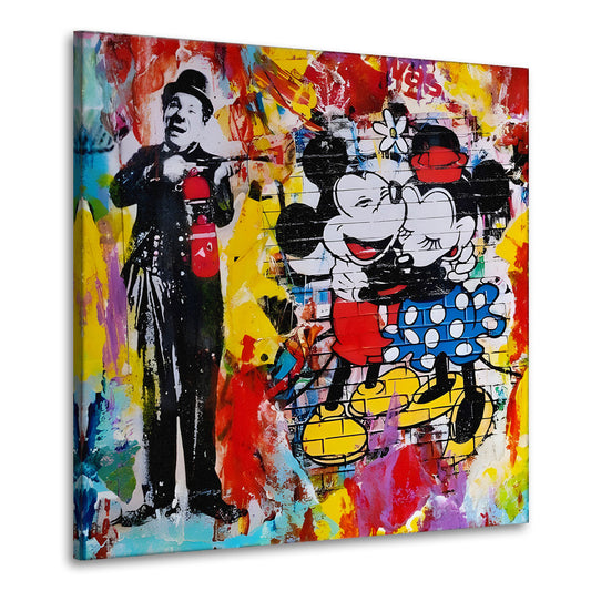 Wandbild Pop Art Chaplin Comic, Minnie