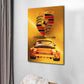 Auto Sportwagen Porsche premium Gold Edition Wandbild Leinwandbild