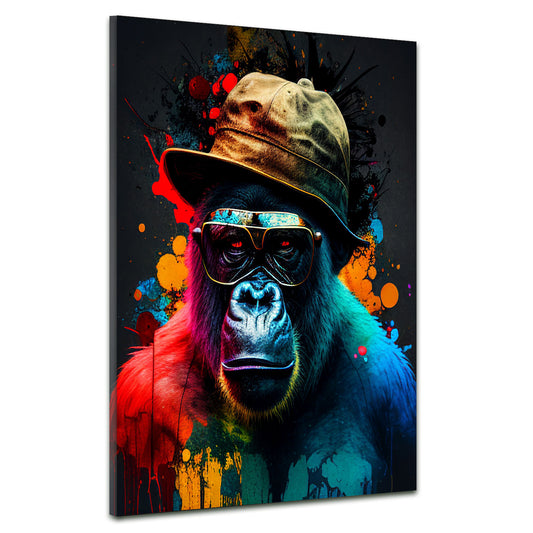 Wandbild Be Cool Pop Art Gorilla