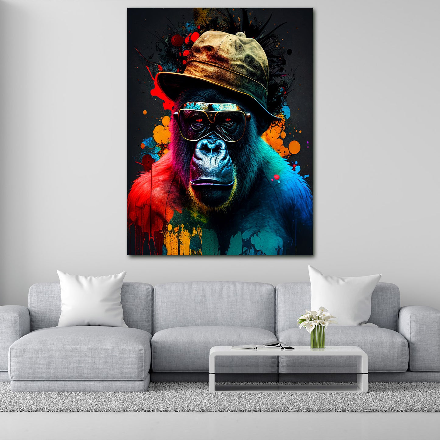 Wandbild Be Cool Pop Art Gorilla