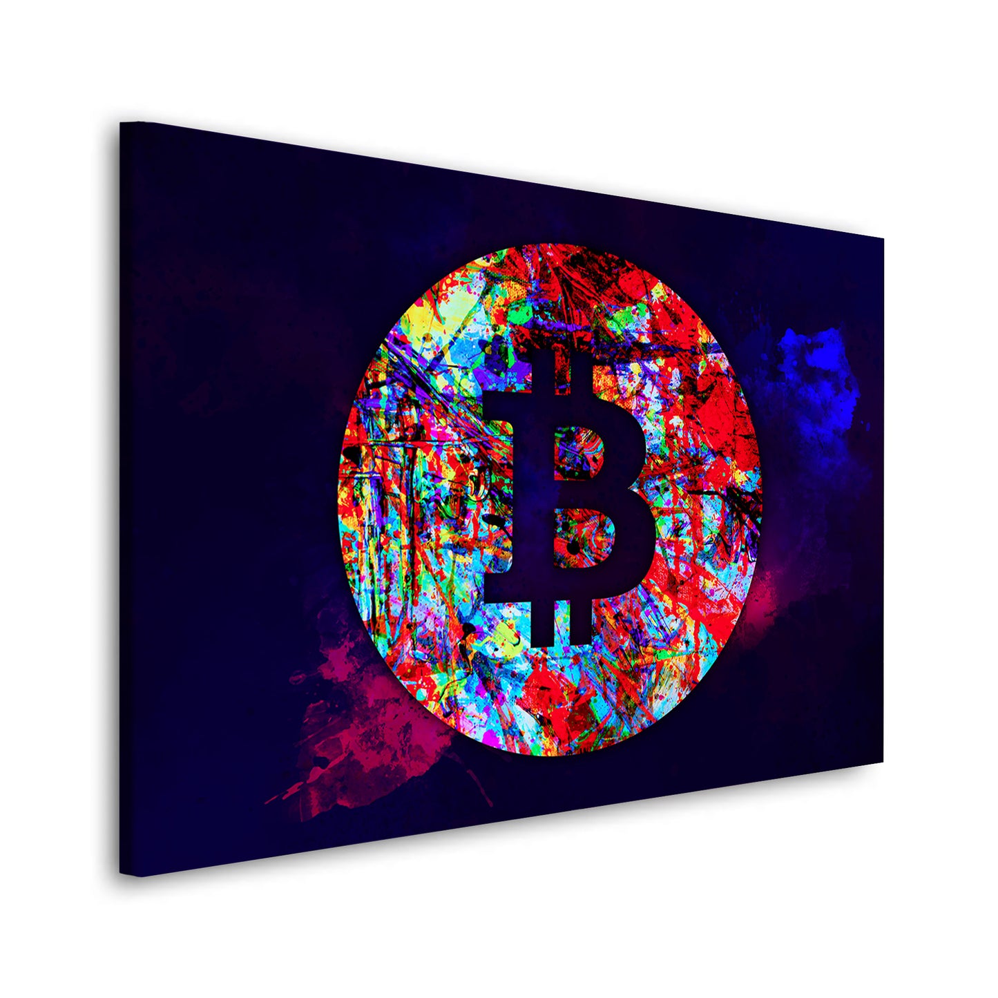 Wandbild Leinwandbild Bitcoin Abstract Pop Art Style, Börse & Trading Büro