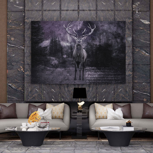 Wandbild Hirsch Black Style