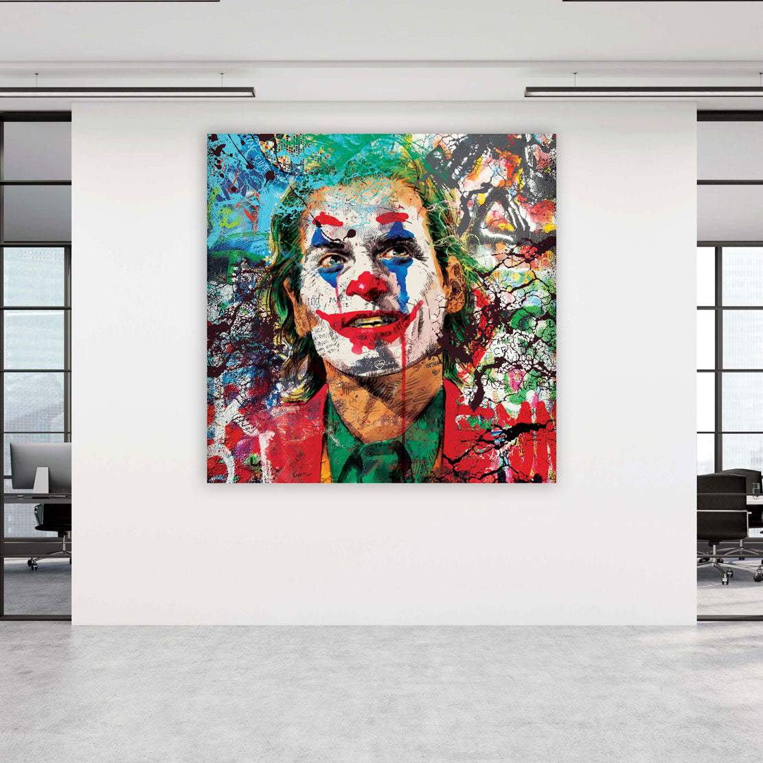 Wandbild Joker Pop Art Abstract Colour Style