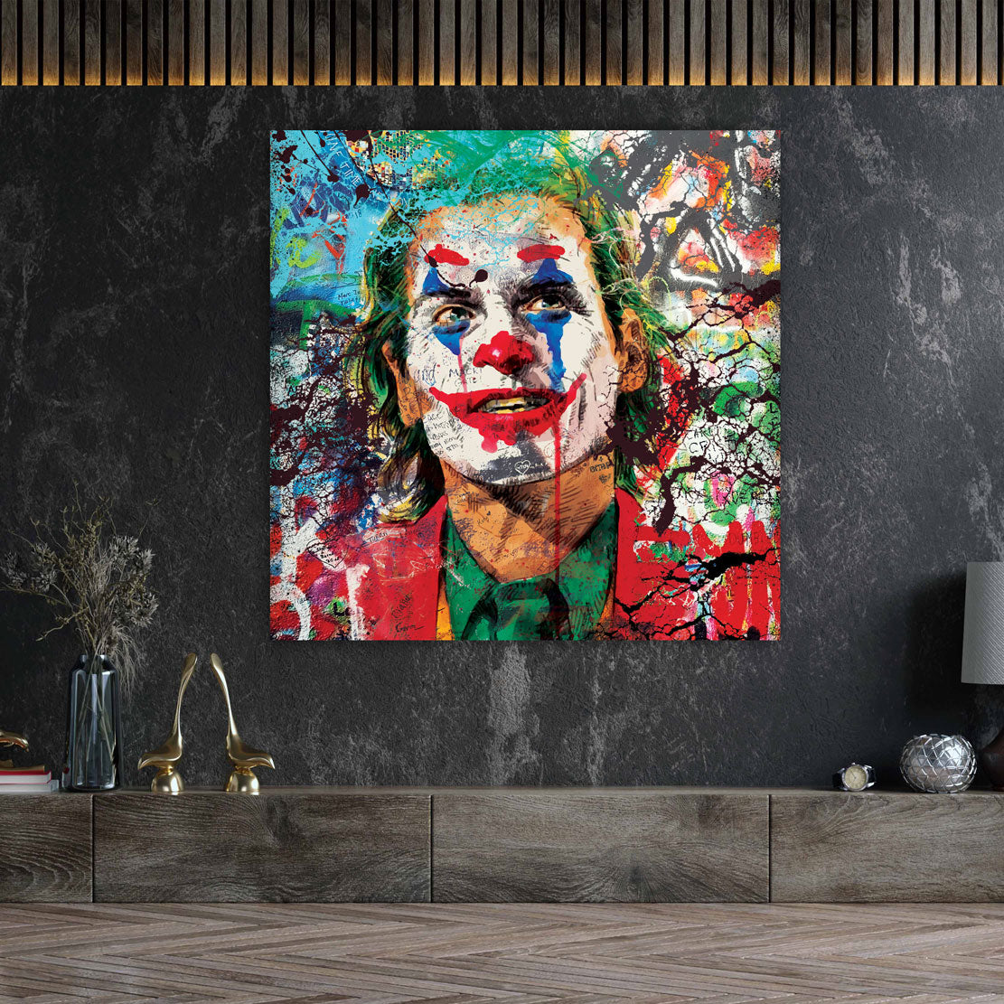 Wandbild Joker Pop Art Abstract Colour Style