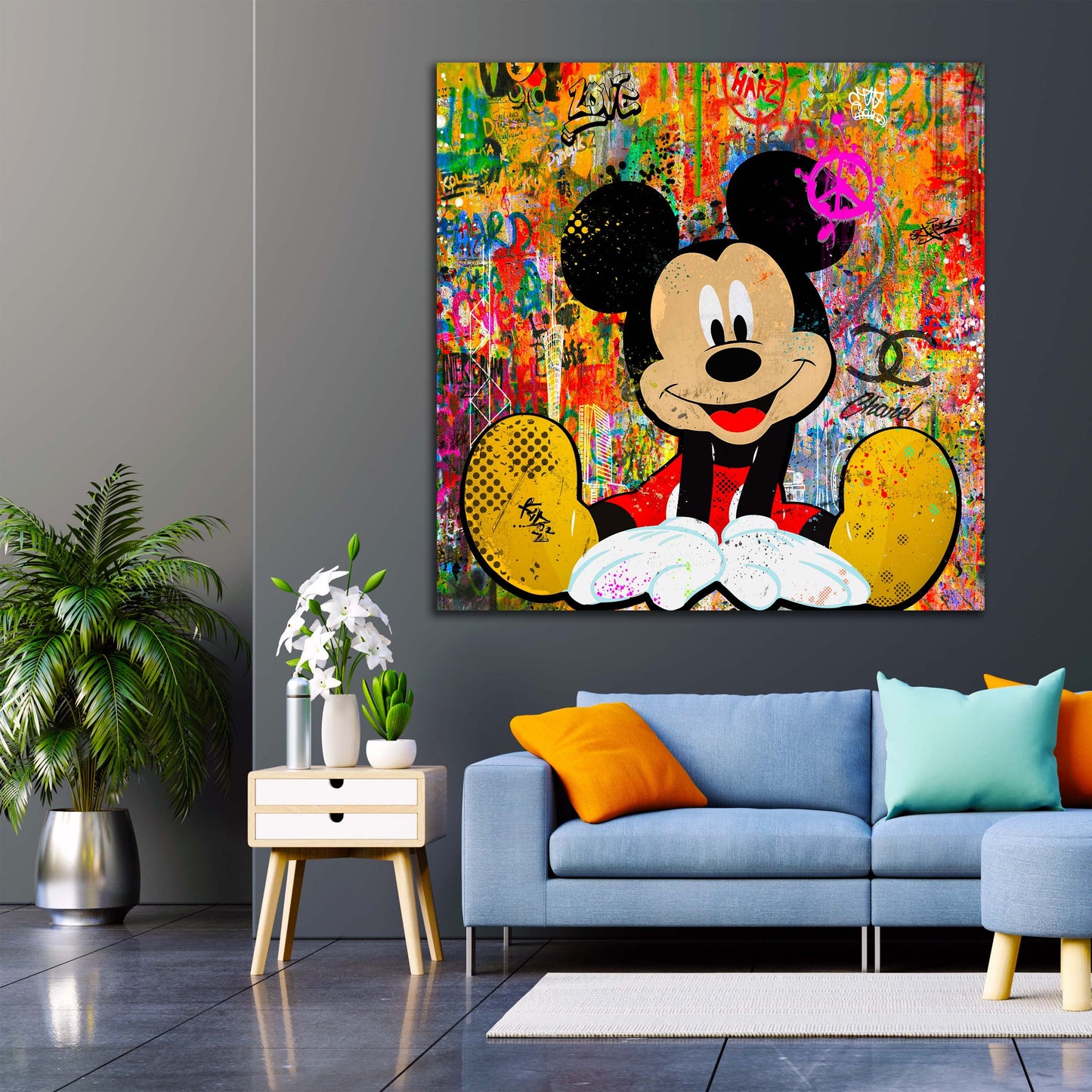 Wandbild Pop Art Mickey Style, Comic Pop Art Bild