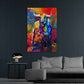 Wandbild Stier Pop Art Bull Colour Style, Tiere, abstrakt