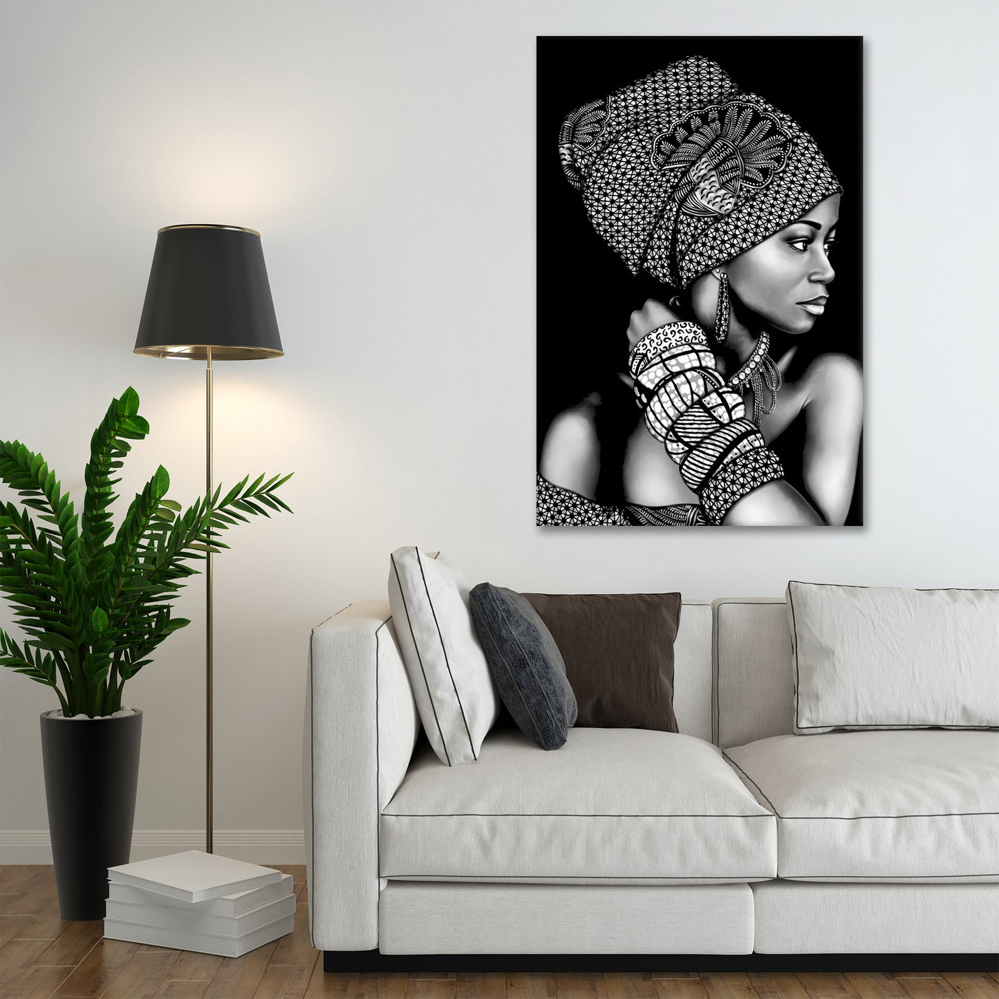 Wandbild modern afrikanische Frau wunderschön Black Style