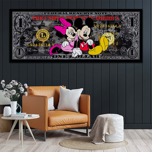 Wandbild Comic Minnie Mickey Kunstwerk