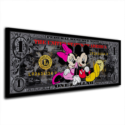 Wandbild Comic Minnie Mickey Kunstwerk